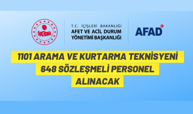 AFAD 1749 personel alacak