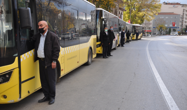OTOBÜS ŞOFÖRLERİNİN 10 KASIM GELENEĞİ BU YIL DA SÜRDÜ