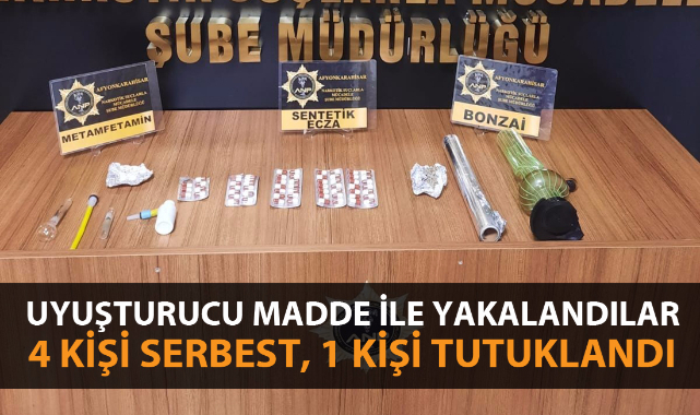 Uyuşturucu madde ile yakalanan 5 kişiden 1’i tutuklandı