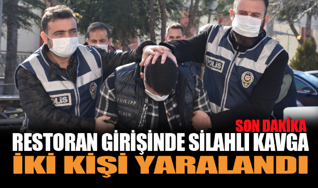 Afyonkarahisar'da restoran girişinde çıkan silahlı kavgada 2 kişi yaralandı