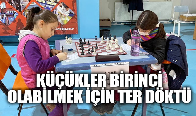 Küçükler birinci olabilmek için ter döktü