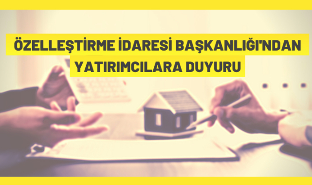 Özelleştirme İdaresi Başkanlığından taşınmaz satışı