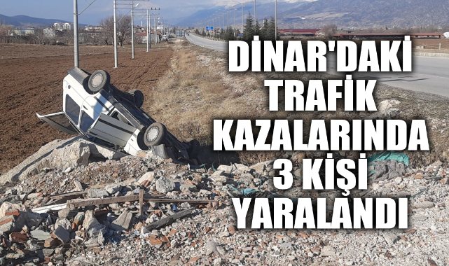 Trafik kazalarında 3 kişi yaralandı