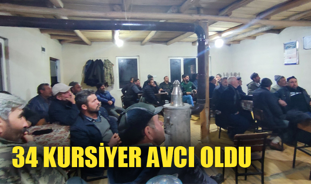 34 KURSİYER AVCI OLDU