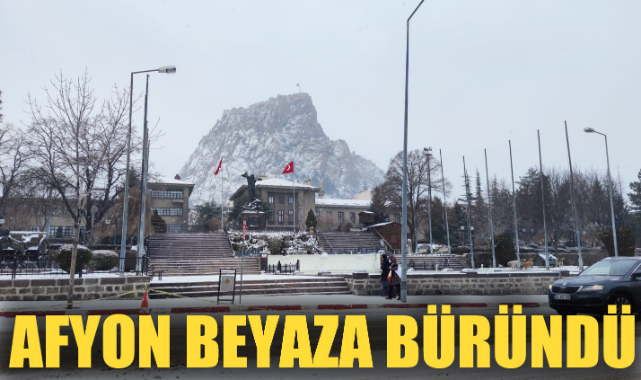 AFYON BEYAZA BÜRÜNDÜ