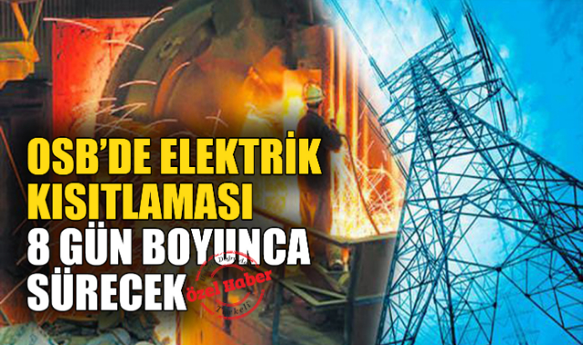 AFYON OSB’DE ELEKTRİK KISITLAMASI