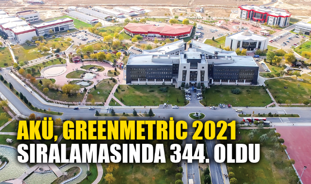 AKÜ, GREENMETRİC 2021 SIRALAMASINDA 344. OLDU