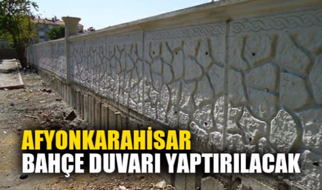 Bahçe duvarı yaptırılacak