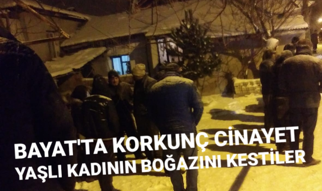 YAŞLI KADININ BOĞAZINI KESTİLER