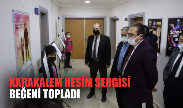 Karakalem resim sergisi beğeni topladı