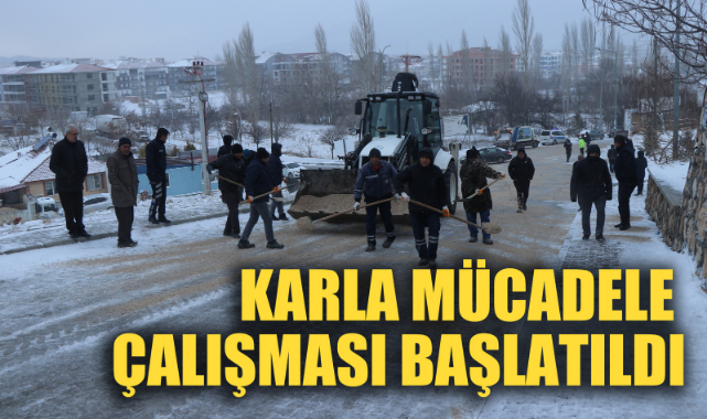 Karla mücadele çalışması başlatıldı