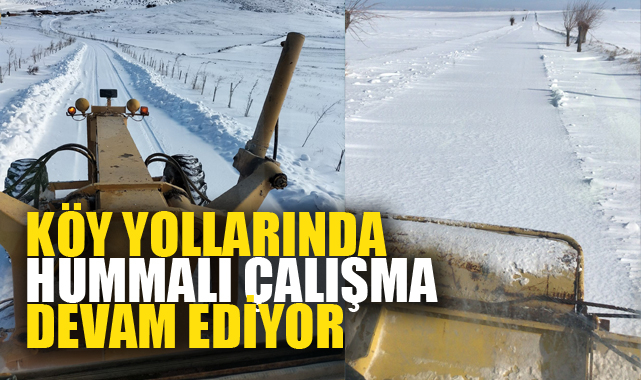 Köy yollarında hummalı çalışma devam ediyor