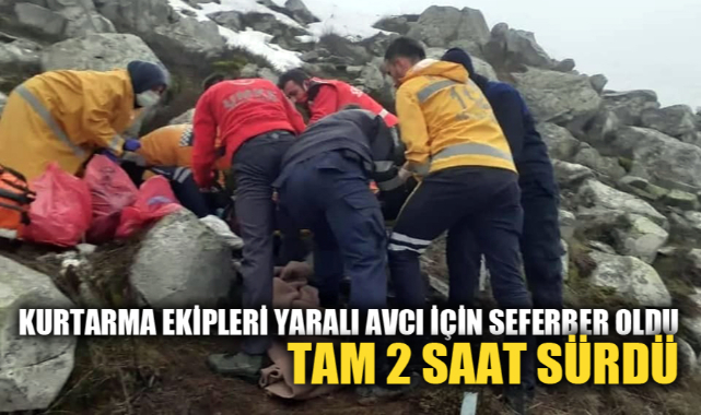 Kurtarma ekipleri yaralı avcı için seferber oldu 
