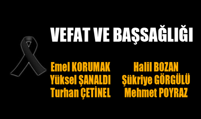 VEFAT & BAŞSAĞLIĞI