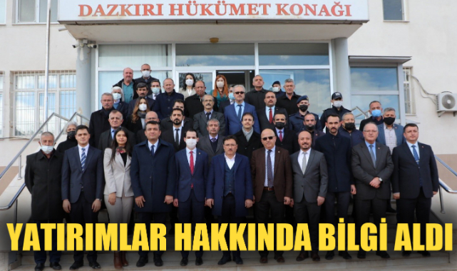 YATIRIMLAR HAKKINDA BİLGİ ALDI