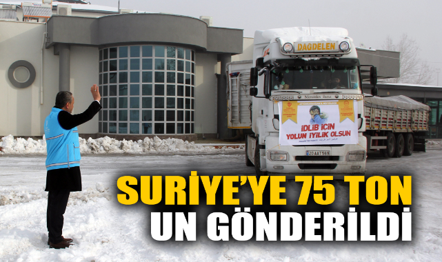 Afyonkarahisar'dan Suriye'ye 75 ton un gönderildi
