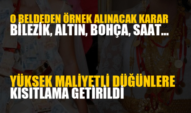 BİR BELDEDEN ÖRNEK OLACAK KARAR