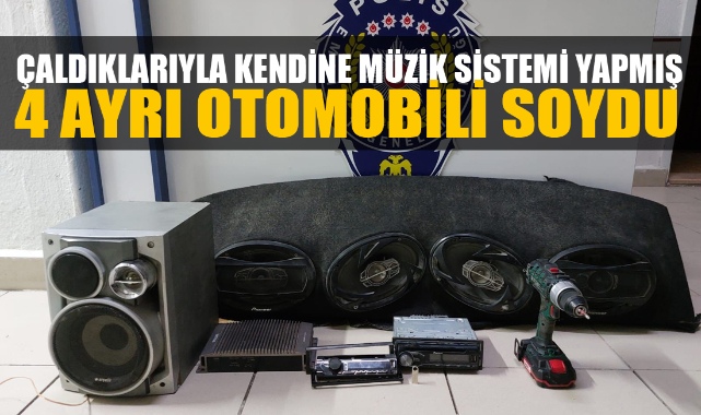 ÇALDIKLARIYLA KENDİNE MÜZİK SİSTEMİ YAPTI