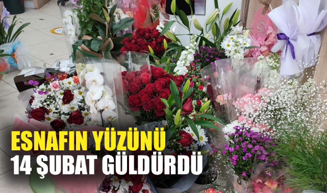Esnafın yüzünü 14 Şubat güldürdü