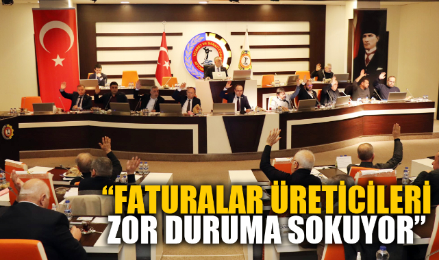 “FATURALAR ÜRETİCİLERİ ZOR DURUMA SOKUYOR”