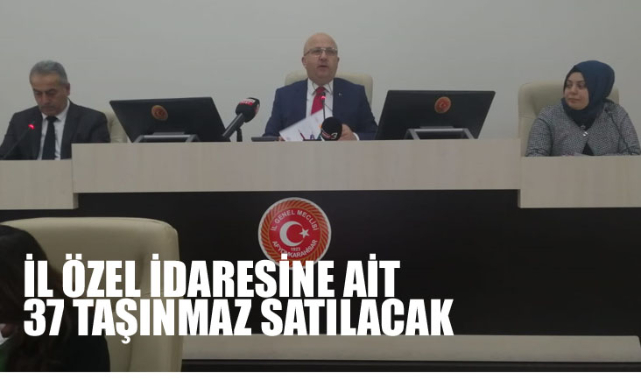 İL ÖZEL İDARESİNE AİT 37 TAŞINMAZ SATILACAK