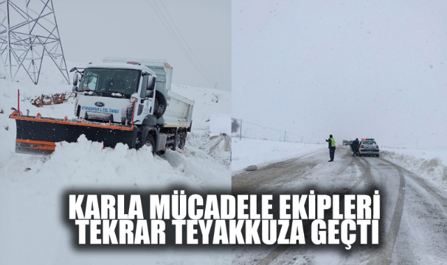 KARLA MÜCADELE EKİPLERİ TEKRAR TEYAKKUZA GEÇTİ