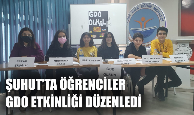 ŞUHUT’TA ÖĞRENCİLER GDO ETKİNLİĞİ DÜZENLEDİ  