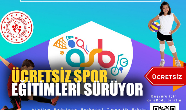ÜCRETSİZ SPOR EĞİTİMLERİ SÜRÜYOR