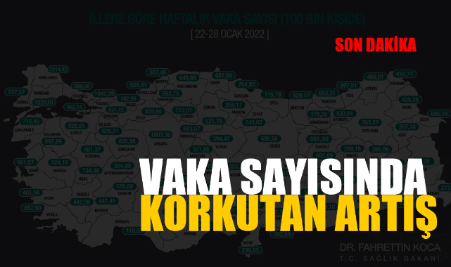 VAKA SAYISINDA KORKUTAN ARTIŞ