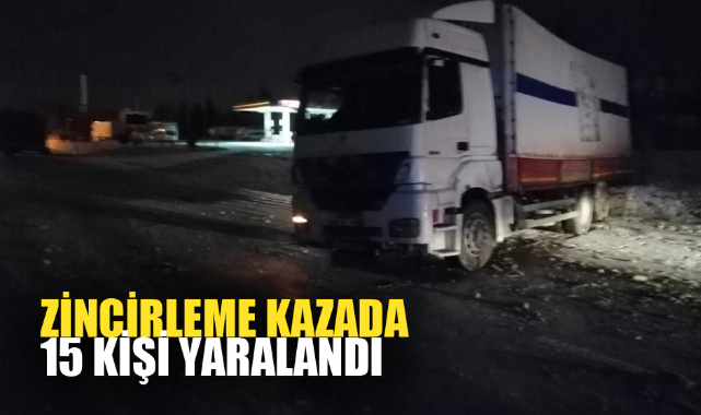 Zincirleme kazada 15 kişi yaralandı