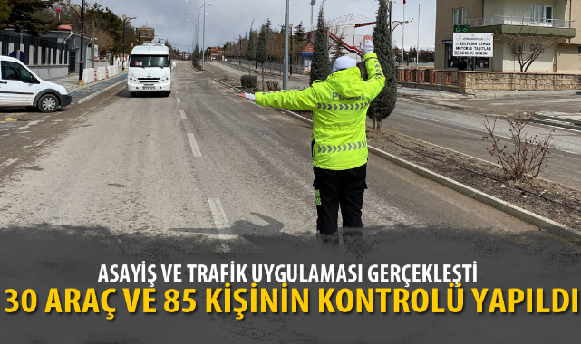 30 ARAÇ VE 85 KİŞİNİN KONTROLÜ YAPILDI