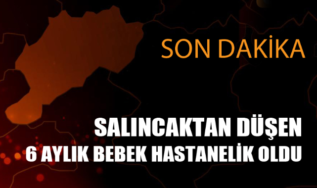 6 aylık bebek salıncaktan düşerek hastanelik oldu