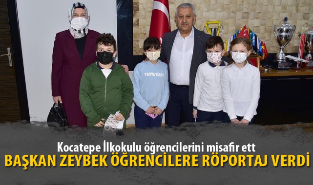 BAŞKAN ZEYBEK ÖĞRENCİLERE RÖPORTAJ VERDİ