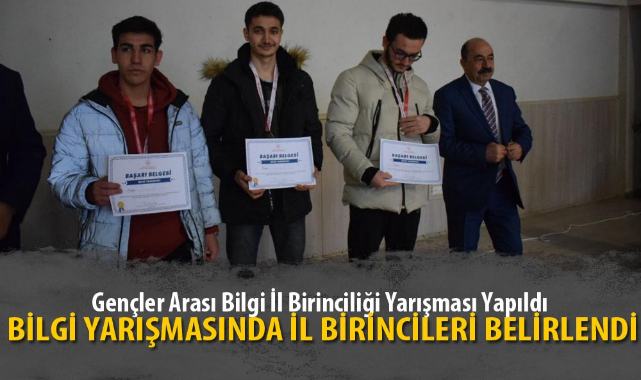 BİLGİ YARIŞMASINDA İL BİRİNCİLERİ BELİRLENDİ