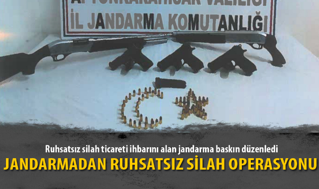 JANDARMADAN RUHSATSIZ SİLAH OPERASYONU