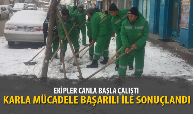 KARLA MÜCADELE BAŞARILI İLE SONUÇLANDI