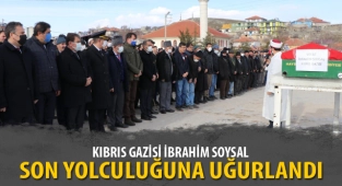 KIBRIS GAZİSİ SON YOLCULUĞUNA UĞURLANDI
