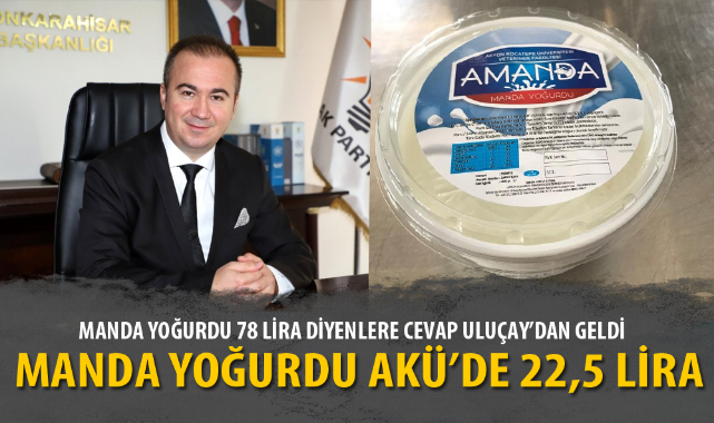 MANDA YOĞURDU AKÜ’DE 22,5 LİRA