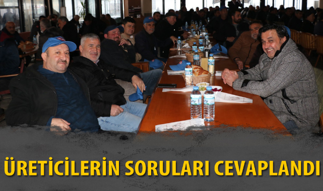 ÜRETİCİLERİN SORULARI CEVAPLANDI