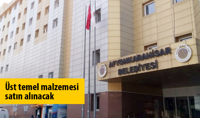 Üst temel malzemesi satın alınacak