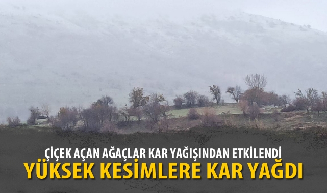 AFYON’DA YÜKSEK KESİMLERE KAR YAĞDI