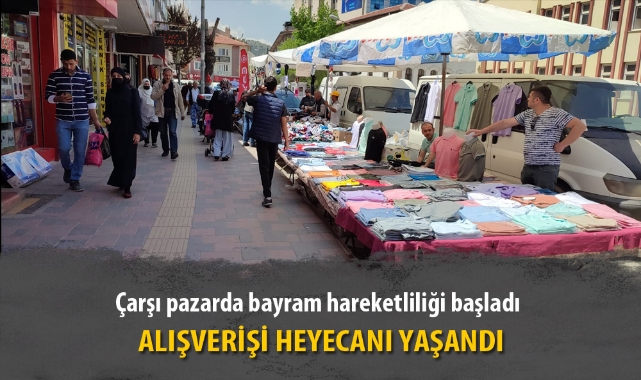 Çarşı pazarda bayram hareketliliği başladı