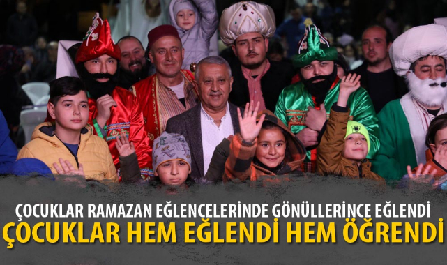 ÇOCUKLAR RAMAZAN EĞLENCELERİNDE GÖNÜLLERİNCE EĞLENDİ