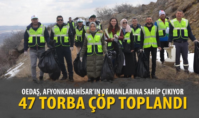 KENT ORMANI VE MESİRE ALANLARINDA 47 TORBA ÇÖP TOPLANDI