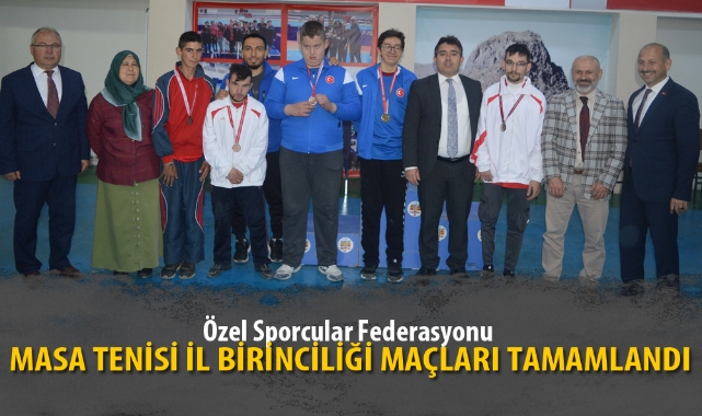 MASA TENİSİ İL BİRİNCİLİĞİ MAÇLARI TAMAMLANDI