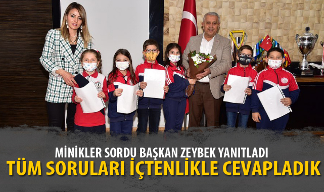 MİNİKLER SORDU BAŞKAN ZEYBEK YANITLADI