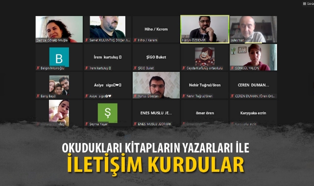 OKUDUKLARI KİTAPLARIN YAZARLARI İLE İLETİŞİM KURDULAR