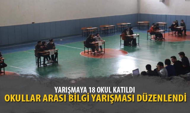 OKULLAR ARASI BİLGİ YARIŞMASI DÜZENLENDİ