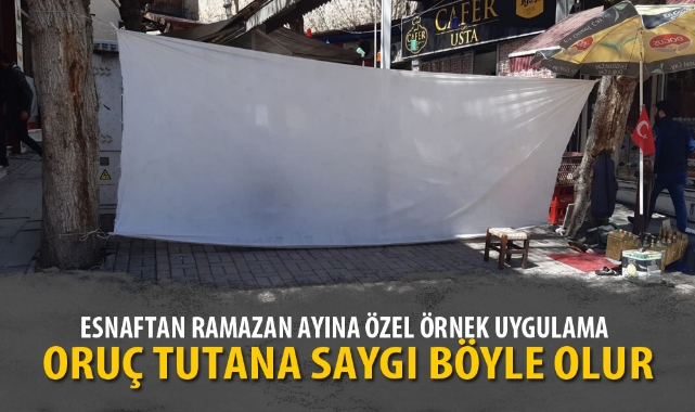 ORUÇ TUTANLARA SAYGI BÖYLE OLUR