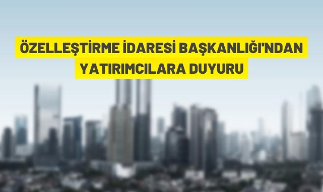 Yatırımcılara duyuru